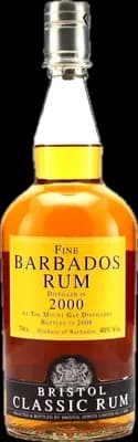 Bouteille de spiritueux : Fine Barbados Rum de la marque Bristol Classic Rum