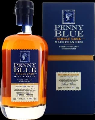 Bouteille de spiritueux : Penny Blue Single Cask de la marque Medine Estate
