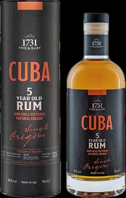 Bouteille de spiritueux : Cuba 5 ans de la marque 1731 Fine & Rare