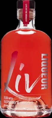 Bouteille de spiritueux : Raspberry & Hibiscus Rum Liqueur de la marque Liv