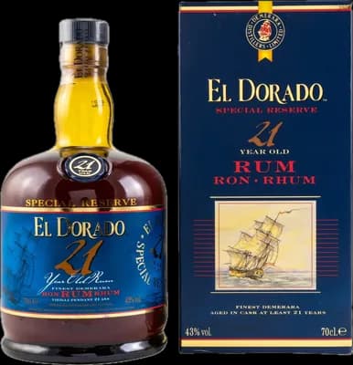 Bouteille de spiritueux : 21 de la marque Demerara Distillers Ltd