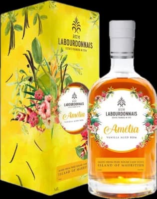 Bouteille de spiritueux : Amélia Vanilla Aged Rum de la marque Labourdonnais
