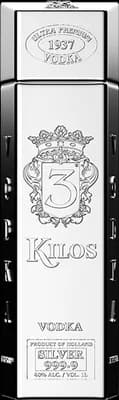 Bouteille de spiritueux : Silver 999.9 de la marque 3 Kilos