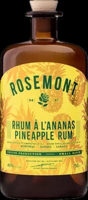 Bouteille de spiritueux : Pineapple Rum de la marque Rosemont