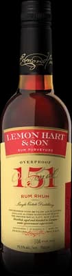 Bouteille de spiritueux : Overproof 151 Original de la marque Lemon Hart & Son