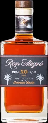 Bouteille de spiritueux : XO de la marque Ron Alegró