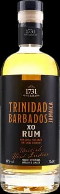Bouteille de spiritueux : Trinidad Barbados Jamaica XO Rum de la marque 1731 Fine & Rare