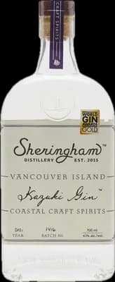 Bouteille de spiritueux : Kazuki Gin de la marque Sheringham