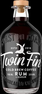 Bouteille de spiritueux : Cold Brew Coffee Rum Liqueur de la marque Twin Fin