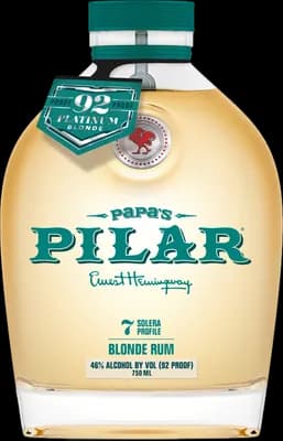Bouteille de spiritueux : Platinum Blonde Rum 92 Overproof de la marque Papa's Pilar