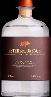 Bouteille de spiritueux : London Dry Gin de la marque Peter in Florence 
