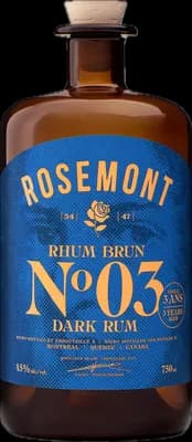 Bouteille de spiritueux : Rhum Brun nº03 de la marque Rosemont