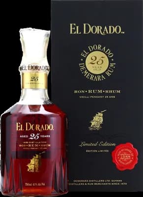 Bouteille de spiritueux : 25 Grand Special Reserve de la marque Demerara Distillers Ltd