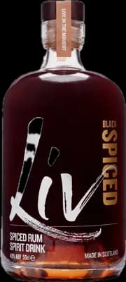 Bouteille de spiritueux : Black Spiced Rum de la marque Liv