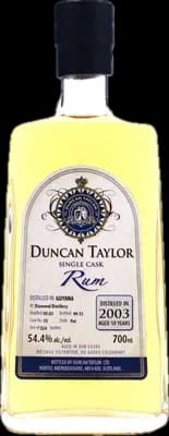 Bouteille de spiritueux : Single Cask Rum 2003 Aged 10 Years (Diamond Distillery) de la marque Duncan Taylor