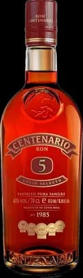 Bouteille de spiritueux : 5 Años Añejo Selecto de la marque Centenario