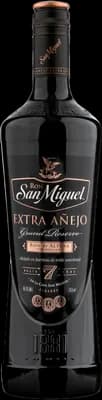Bouteille de spiritueux : Black Extra Añejo de la marque Ron San Miguel