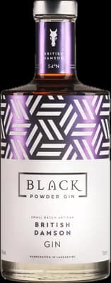 Bouteille de spiritueux : British Damson Gin de la marque Black Powder