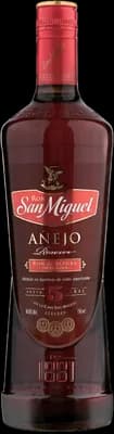 Bouteille de spiritueux : 5 Añejo de la marque Ron San Miguel