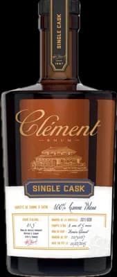 Bouteille de spiritueux : Single Cask Canne Bleue de la marque Clément