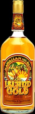 Bouteille de spiritueux : Hawaiian Rum de la marque Island Gold