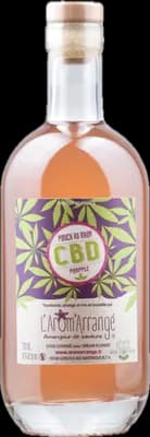 Bouteille de spiritueux : Punch au Rhum CBD Purple de la marque L'Arôm'Arrangé