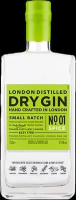 Bouteille de spiritueux : London Distilled Dry Gin - No. 01 Spice de la marque Marks & Spencer
