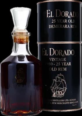 Bouteille de spiritueux : 25 Vintage de la marque Demerara Distillers Ltd