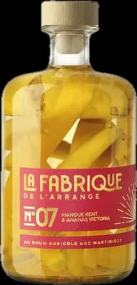 Bouteille de spiritueux : N°07 Mangue Kent & Ananas Victoria de la marque La Fabrique de l’Arrangé