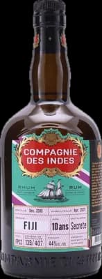 Bouteille de spiritueux : Fiji 10 Ans de la marque Compagnie des Indes