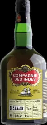 Bouteille de spiritueux : El Salvador de la marque Compagnie des Indes