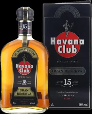 Bouteille de spiritueux : 15 Años Añejo Gran Reserva Vintage de la marque Havana Club