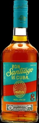 Bouteille de spiritueux : Ron Añejo 8 Años de la marque Santiago de Cuba