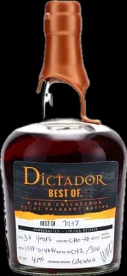 Bouteille de spiritueux : Best Of 1978 41% 37 Years de la marque Dictador