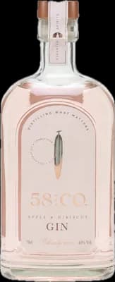 Bouteille de spiritueux : Apple and Hibiscus Pink Gin de la marque 58 And Co