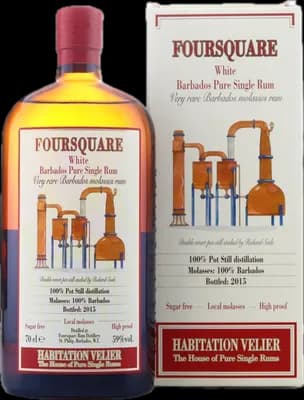 Bouteille de spiritueux : Barbados White de la marque Foursquare