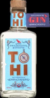 Bouteille de spiritueux : Navy Strength Admirals Reserve de la marque Tohi Gin