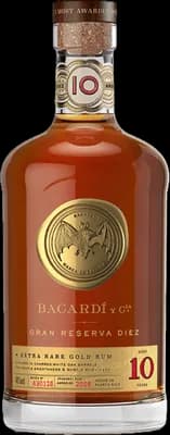 Bouteille de spiritueux : Gran Reserva Diez Aged 10 Years de la marque Bacardi