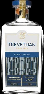 Bouteille de spiritueux : Cornish Gin de la marque Trevethan