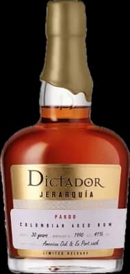 Bouteille de spiritueux : Jerarquia Pardo 30 Years 1990 de la marque Dictador