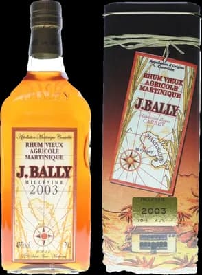 Bouteille de spiritueux : Millésime de la marque J. Bally