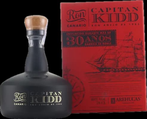 Bouteille de spiritueux : Captain Kidd de la marque Arehucas