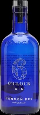 Bouteille de spiritueux : London Dry Gin de la marque 6 O'Clock