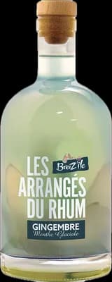 Bouteille de spiritueux : Les Arrangés Du Rhum Gingembre Menthe Glaciale de la marque Breiz’île