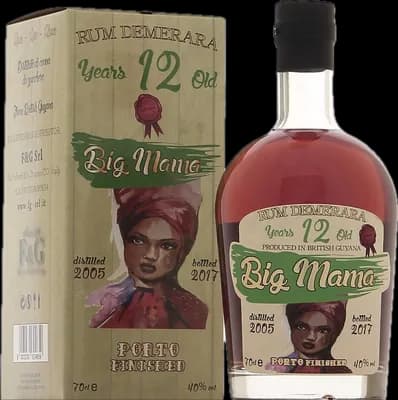 Bouteille de spiritueux : Rum Demerara Porto Finished de la marque Big Mama