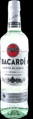 Bouteille de spiritueux : Carta Blanca 40° de la marque Bacardi