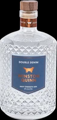 Bouteille de spiritueux : Double Denim Navy Strength Gin de la marque Winston Quinn