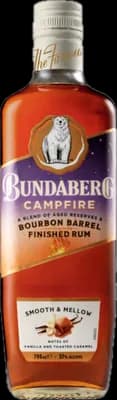 Bouteille de spiritueux : Campfire Bourbon Barrel Finished Smooth & Mellow de la marque Bundaberg
