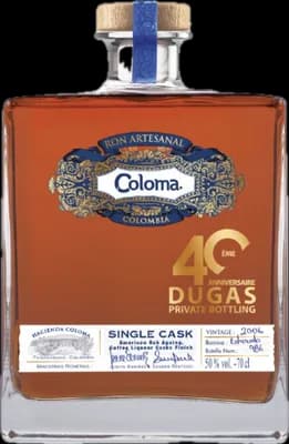 Bouteille de spiritueux : 40ème Anniversaire Dugas de la marque Coloma
