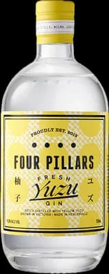Bouteille de spiritueux : Fresh Yuzu Gin de la marque Four Pillars